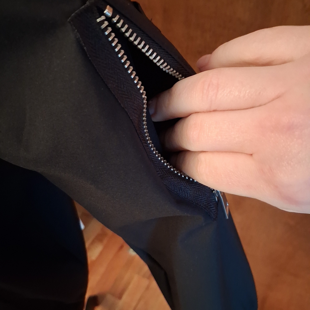 Men's Black Bomber Jacket - Classic Zip Front - Picture 2 of 12